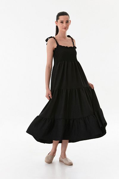 Fulla Moda Φόρεμα με λουράκια Gipe με λεπτομέρειες