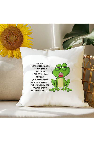 qoeuyl boutique Kafam Kaldırmıyor Artık Baskılı Komik Hediyelik Elyaf Dolgulu...