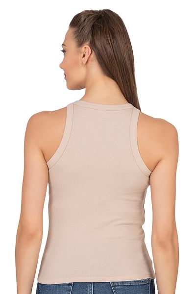ÖZKAN underwear Özkan 27464 Women's Cotton Camisole Ribbed Flexible Comfortable Halter Neck Wide Bias Knitted Undershirt
