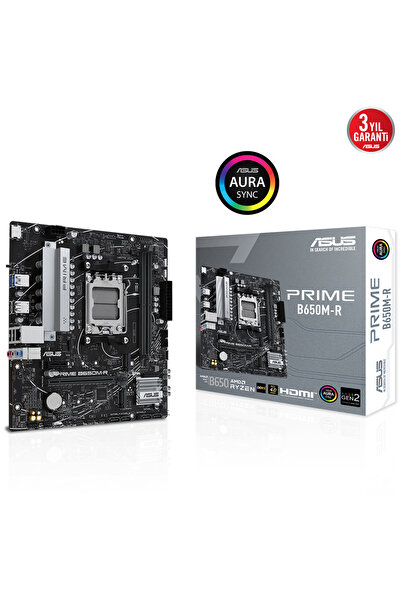 ASUS Prime B650M-R DDR5 (7200MHz)OC M.2 HDMI PCIe 4.0 AM5 mATX Anakart