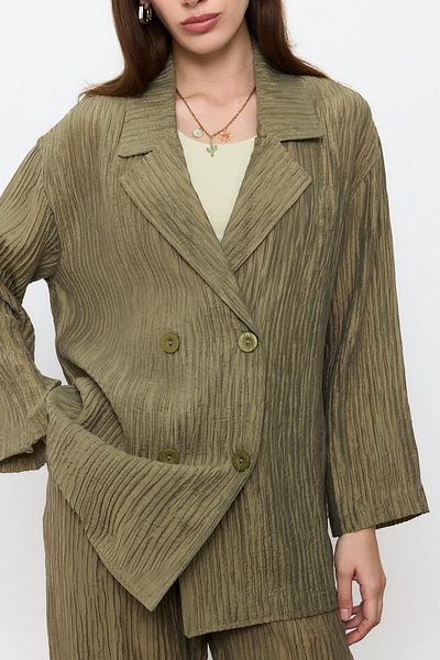 SHERIN Khaki Corduroy Dad Fit Jacket