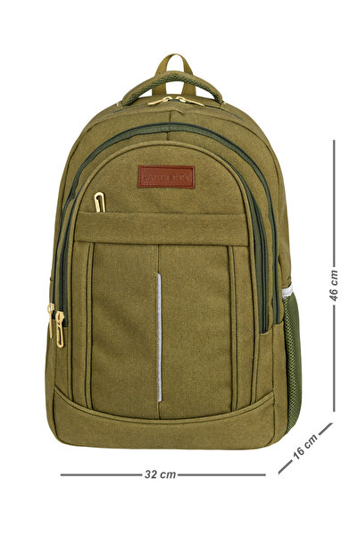 barberri Полотно Тканина 4-секційна Сумка для ноутбука Детальна Сучасна рюкза...