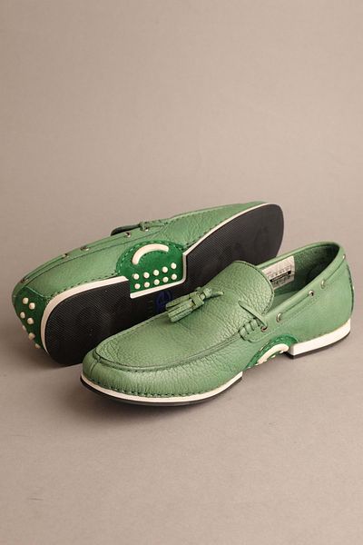 Gondol Loafer clasic din piele naturală pentru bărbați, verde 41 Ttx.20185