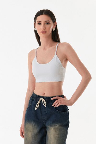 Fulla Moda Μπουστάκι με κορδόνι με κορδόνι χωρίς ραφή