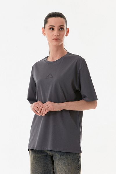 Fulla Moda Τρίγωνο κεντημένο μπλουζάκι με λαιμόκοψη Oversize