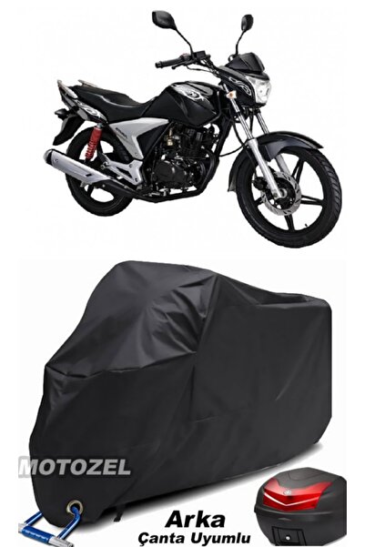 MotoZEL حقيبة خلفية سوداء من Lifan EM150L مع قماش مشمع للدراجات النارية متواف...