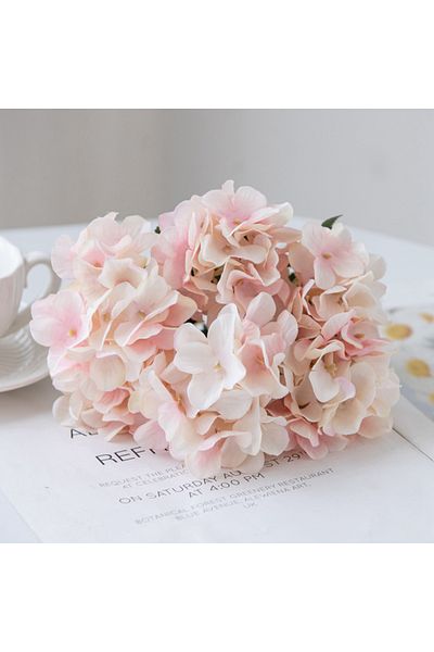 Choice Pink Artificial Flowers Silk Hydrangea Vase for Home Decoration Accessories Wedding Decorative Fake