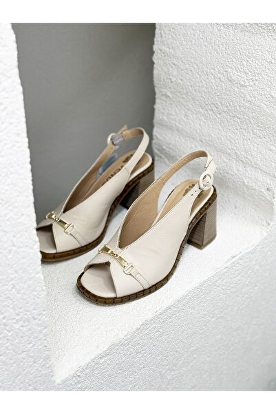 Venüs 2511902Y DETAIL CATARAMĂ FAȚĂ PIELE KHAKI TOC ÎNĂLȚUȚ DE 8 CM PANTOF DE...