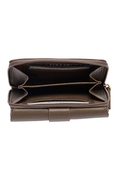Tergan Beige Genuine Leather Women's Wallet - S1Cb 00005813 -B56