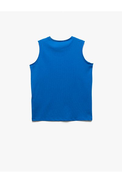 Koton Tricou din bumbac, fără mâneci, cu decolteu, cu imprimeu