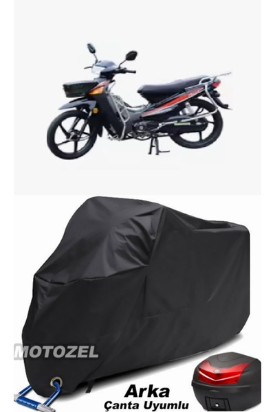 MotoZEL حقيبة ظهر Ramzey Classic باللون الأسود ومغطى بقماش دراجة نارية متوافق...