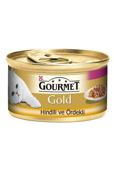 Purina Gourmet Gold Çifte Lezzet Hindili Ve Ördekli Yetişkin Kedi Konserve Ya...