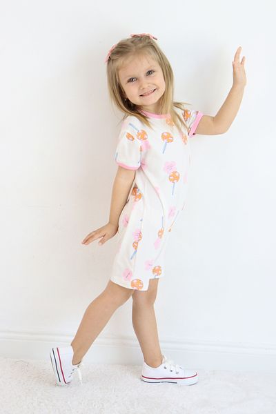Pijamella Girl's Lollipop Printed Basic Jumpsuit