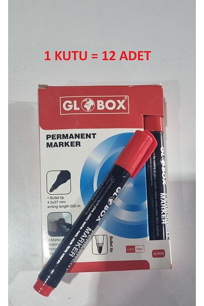 Globox 12 Pieces Red Permanent Pen Box