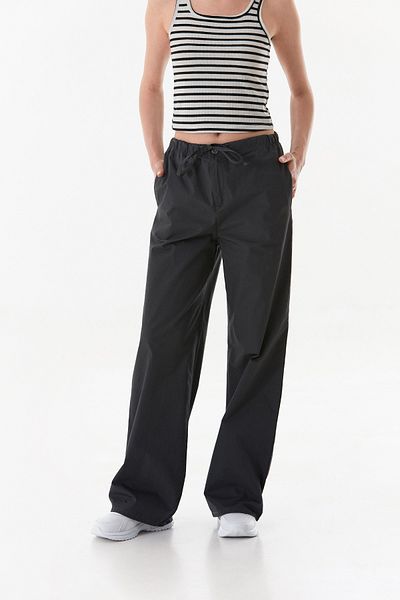 Fulla Moda Παντελόνι Parachute Fabric με ελαστική μέση