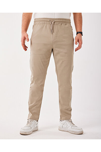 green poll Pantaloni pentru bărbați, cu talie elastică și cu șireturi, cu cen...