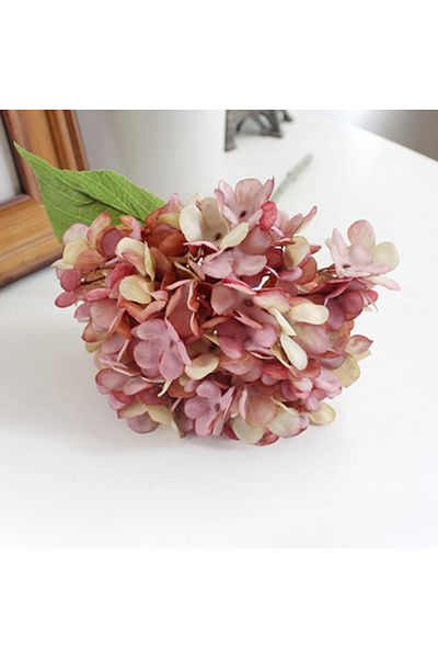 Choice Purple Artificial Flowers Silk Hydrangea Vase For Home Decoration Accessories Wedding Decorative Fak