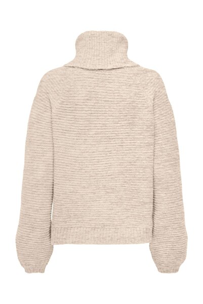 ONLY Turtleneck Knitted Cream Women's Sweater15294486