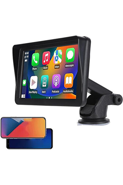 Monozone Carplay Apple-Android Auto Harici Ekran Tak Çalıştır Multimedya Kablosuz Oto Carplay 7inç