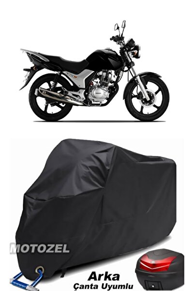 MotoZEL هوندا CB 125E حقيبة خلفية سوداء وقفل متوافق مع القماش المشمع للدراجات...