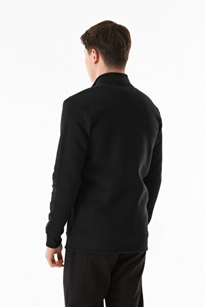 Fulla Moda Φούτερ με γιακά με φερμουάρ με 3 κλωστές