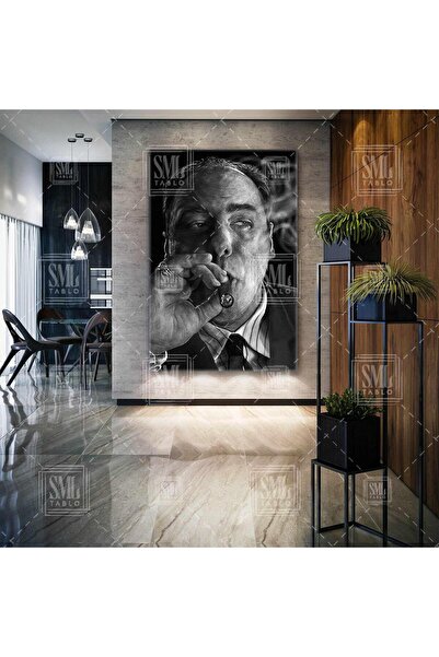 SML TABLO Tony Soprano Efsane Dizi Karakteri James Gandolfini Karizma Dikey K...