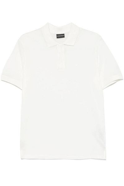 Emporio Armani Ανδρικό μπλουζάκι με κανονική εφαρμογή λευκό γιακά πόλο 100% βαμβακερό κοντομάνικο EM000850 AF12955-U