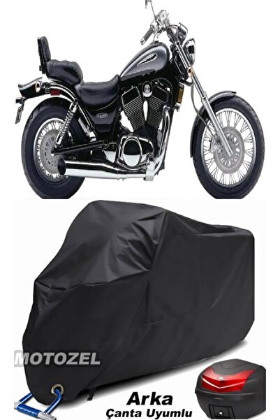 AutoZEL حقيبة خلفية سوداء لسوزوكي VL 1400 Intruder وقماش مشمع للدراجات الناري...