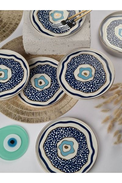 Viyalente Porcelain Pavo 6 Piece Stolt Pastry Set