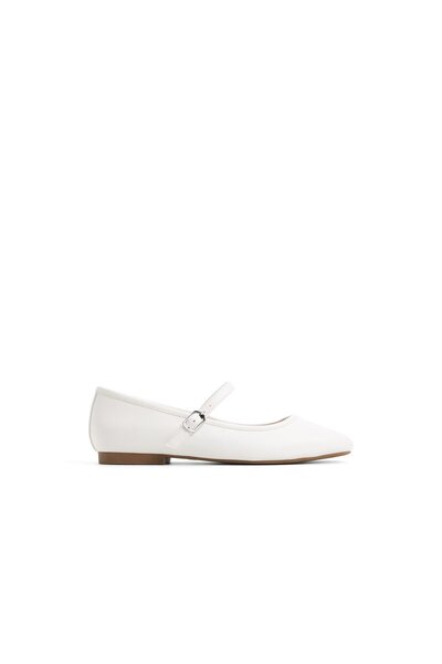 Aldo White Janeyy Ballerinas & Mary Janes For Womens