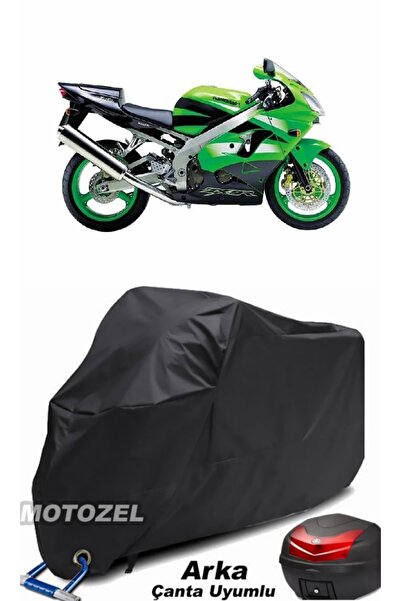 MotoZEL حقيبة خلفية سوداء لدراجة Kawasaki ZX-9 R وقماش قنب للدراجة النارية مت...