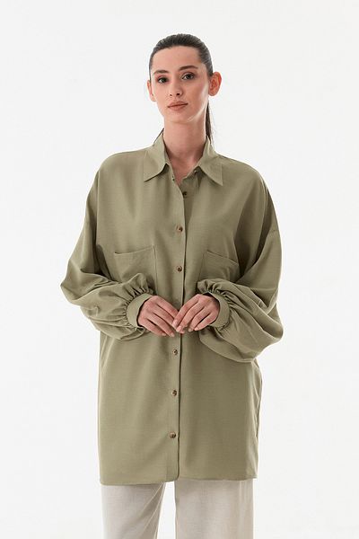 Fulla Moda Πουκάμισο Fullamodest Oversize με μανίκια
