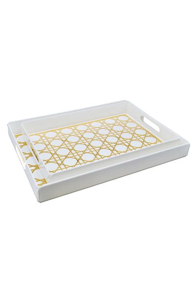 Generic 2-piece plastic serving tray set