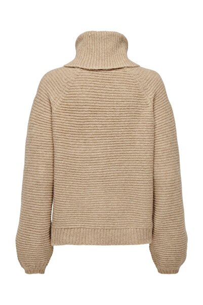 ONLY Turtleneck Knitted Light Beige Women's Sweater15294486
