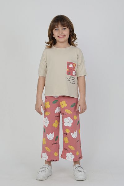 e-çocuk Girl's Top and Bottom Set 2543-1
