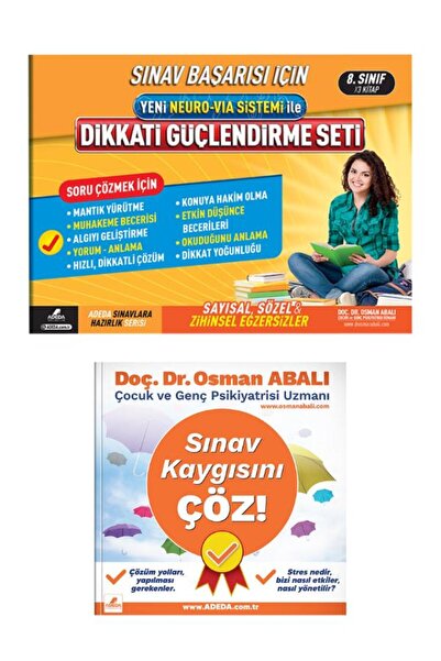 Adeda Yayınları Dikkati Güçlendirme Seti 8. Sınıf 14 Yaş Ve Sınav Kaygısını Çöz!