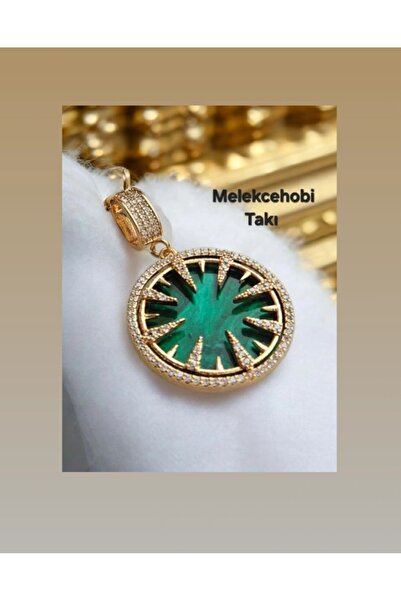 shesra Melekcehobi Takı Yeşil Kolye Ucu 4 cm