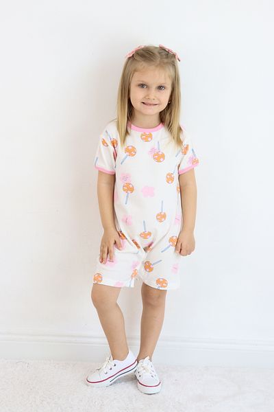 Pijamella Girl's Lollipop Printed Basic Jumpsuit