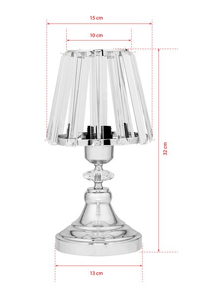 EvLight Silver Lampshade with Crystal Stone