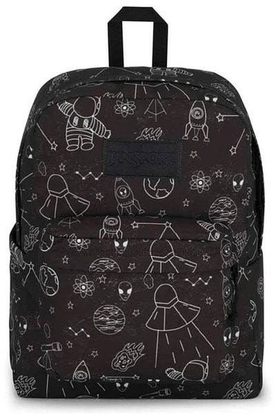 Jansport Rucsac cu imprimeu negru JanSport SuperBreak Plus Cosmic City