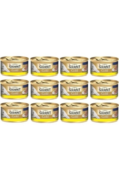 Gourmet Gold Kıyılmış Tavuklu Yetişkin Kedi Konserve Yaş Maması 12x85 gr