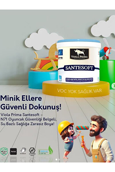 Viola Prima Santesoft Parlak Su Bazlı Akrilik Dekoratif Dönüşüm Boyası Ahşap Ve Metal Boyası Beyaz