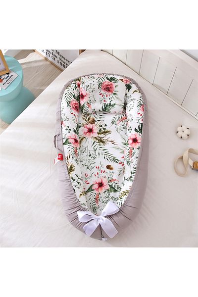 Choice Flower Baby Nest for Co Sleeping Newborn Baby Lounger Cotton Breathable Adjustable Baby Crib In Bed