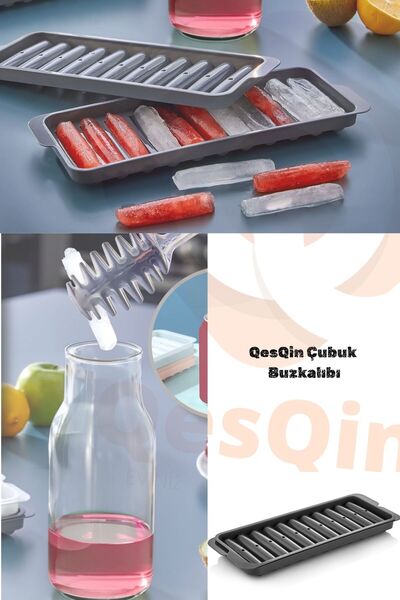 QesQin Buz Kalıbı Çubuk Şeklinde Buz Donduran Pratik Buz Yapıcı – Buz Hazırla...