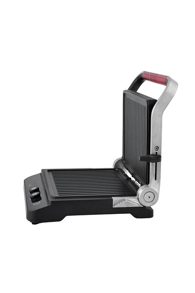 Hausberg Sandwich Maker & Grill Hb-636ng, 1650-2000w, Termostat Reglabil, Buton De Control, Afisaj Led, Inox