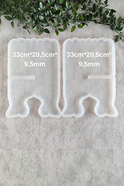 By Shesel DALGALI DİKDÖRTGEN RAHLE SETİ EPOKSİ SİLİKON KALIBI