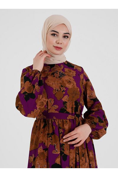 Tavin Women's Purple Patterned Dress1751674
