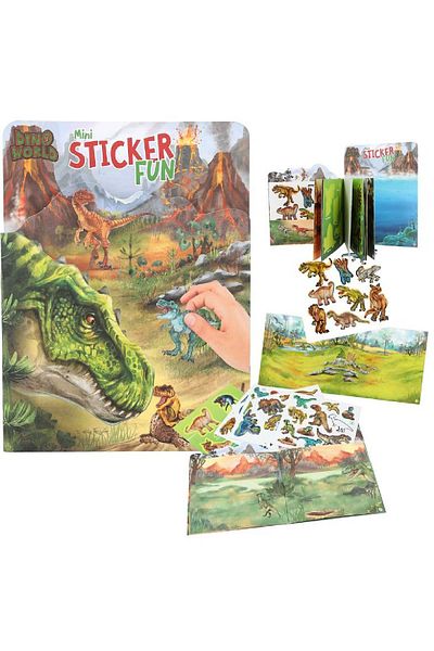 Top Model Dino World Mini Sticker Fun Book Design 12 Pages Background , Including 6 Pages Stickers