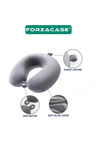 Forzacase Cotton Orthopedic Travel Pillow Vehicle Airplane Journey Neck Pillow - Fc1004