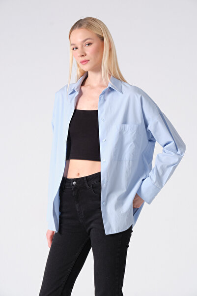 missaze %100 pamuk poplin oversize gömlek